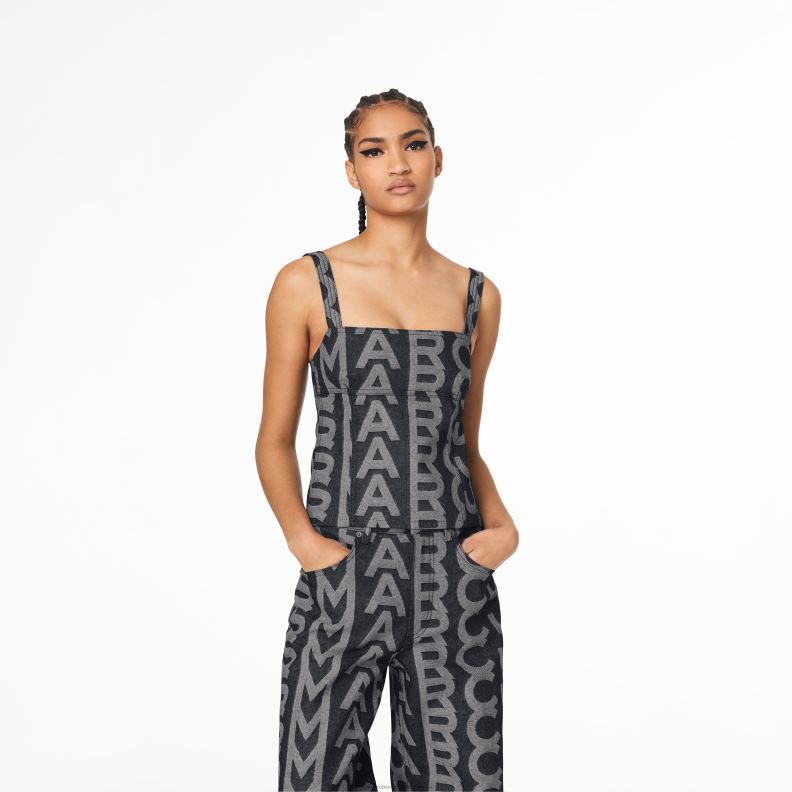 JLX82508 Marc Jacobs monogram denim bustier toppen