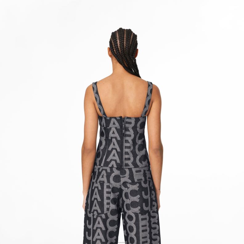 JLX82508 Marc Jacobs monogram denim bustier toppen