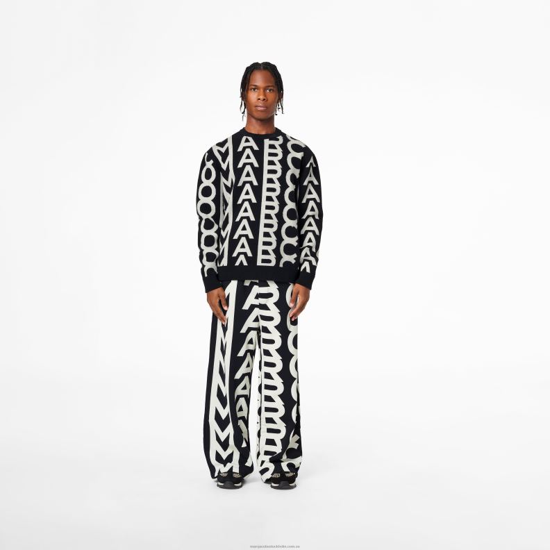 JLX82511 Marc Jacobs monogram överdimensionerad crewneck