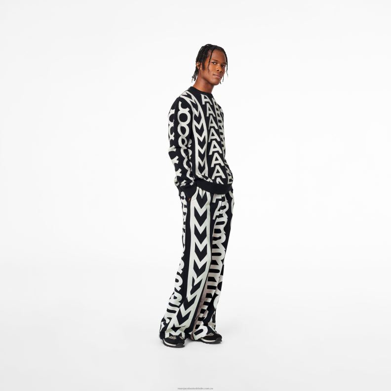 JLX82511 Marc Jacobs monogram överdimensionerad crewneck