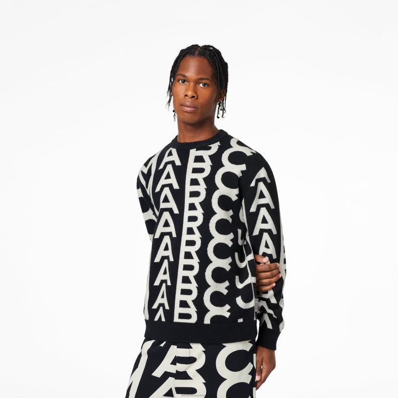 JLX82511 Marc Jacobs monogram överdimensionerad crewneck