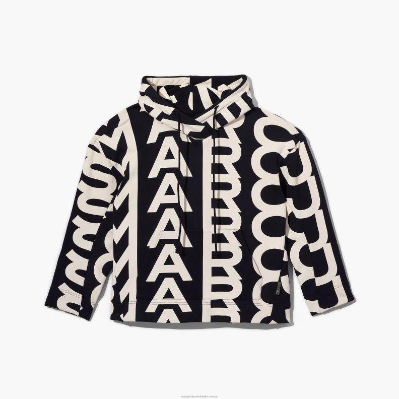 JLX82514 Marc Jacobs monogram överdimensionerad hoodie