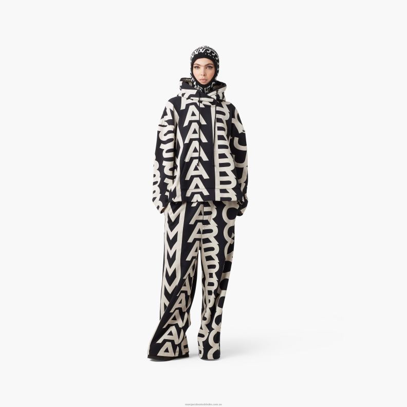 JLX82514 Marc Jacobs monogram överdimensionerad hoodie