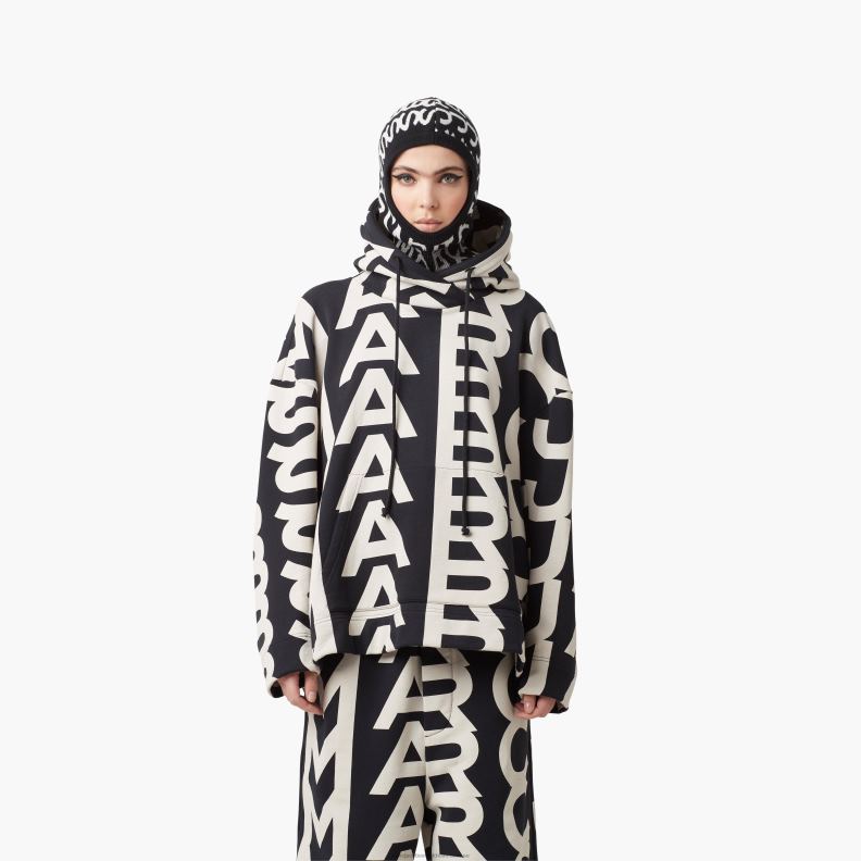 JLX82514 Marc Jacobs monogram överdimensionerad hoodie
