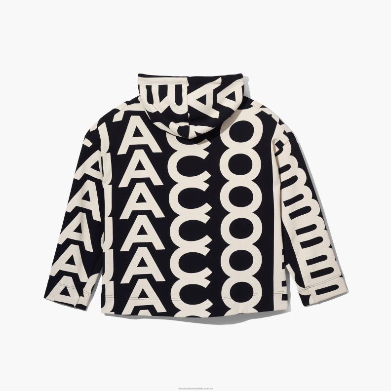 JLX82514 Marc Jacobs monogram överdimensionerad hoodie
