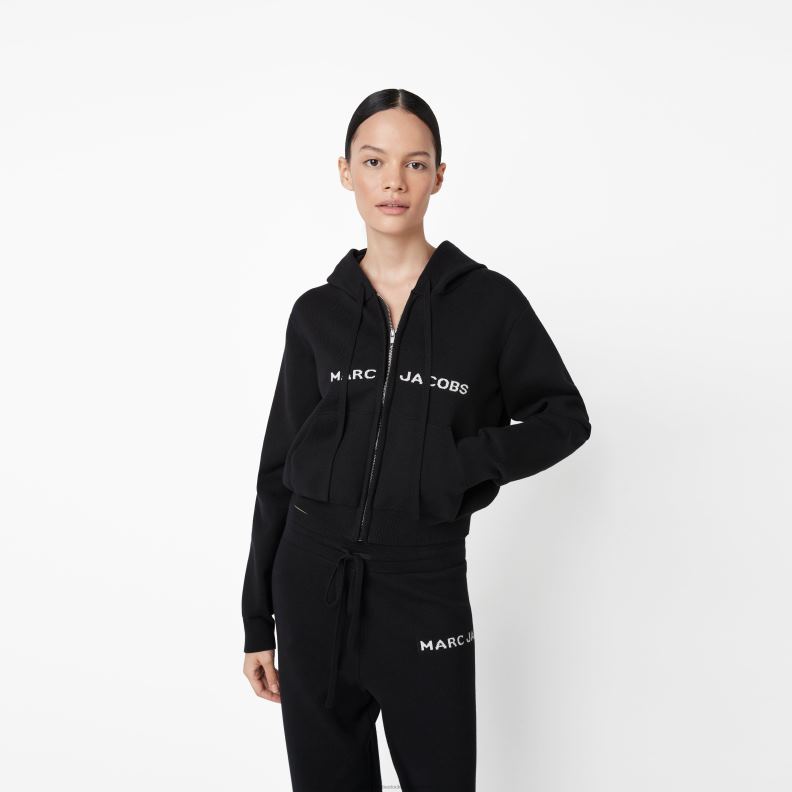 JLX82534 Marc Jacobs den beskurna hoodien med dragkedja