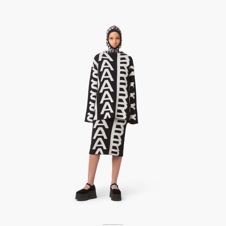 JLX82520 Marc Jacobs den monogramstickade tubkjolen