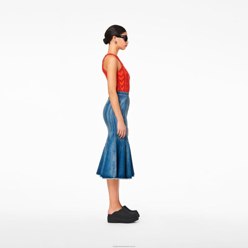 JLX82537 Marc Jacobs den vågiga jeanskjolen