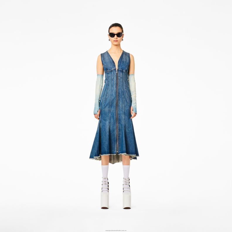 JLX82522 Marc Jacobs vågen denim klänningen