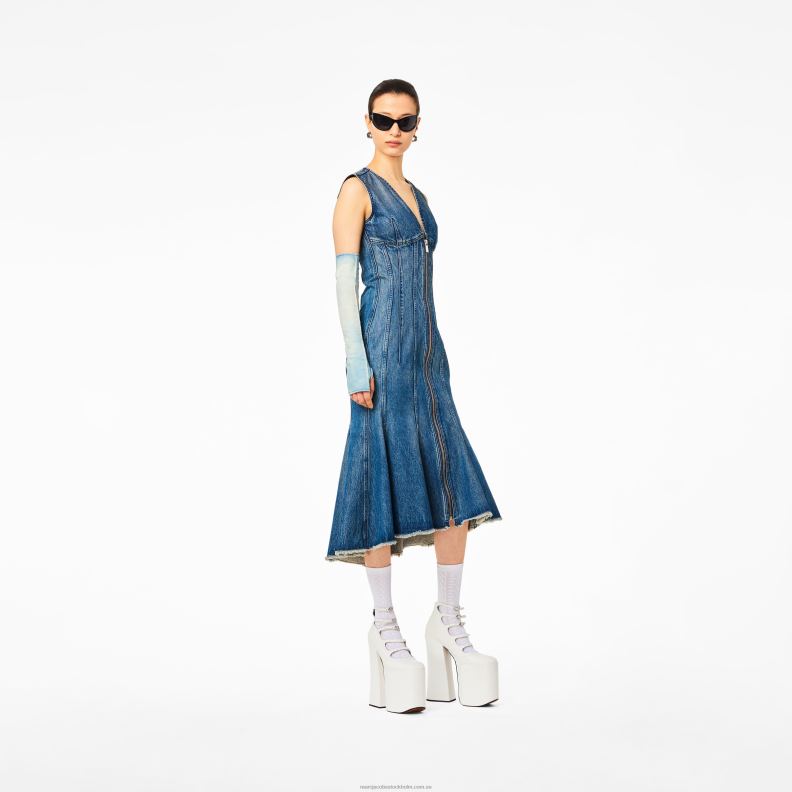 JLX82522 Marc Jacobs vågen denim klänningen