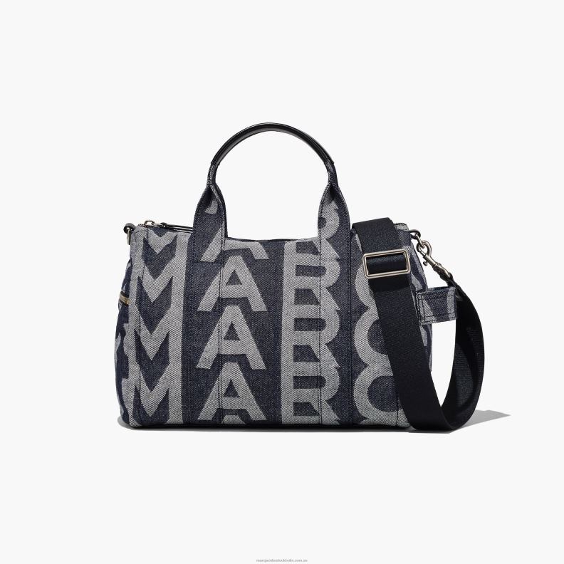 JLX82510 Marc Jacobs tygpåsen i medium denim i monogram
