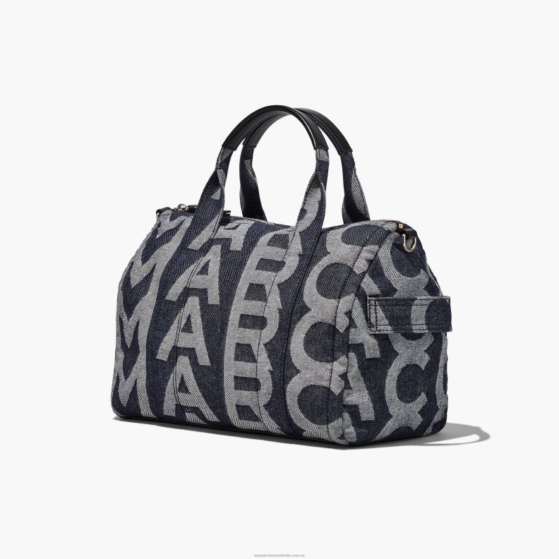 JLX82510 Marc Jacobs tygpåsen i medium denim i monogram