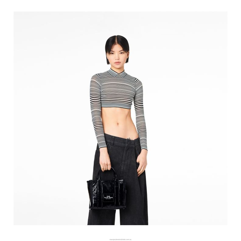 JLX82113 Marc Jacobs den glänsande crinkle-minitotan
