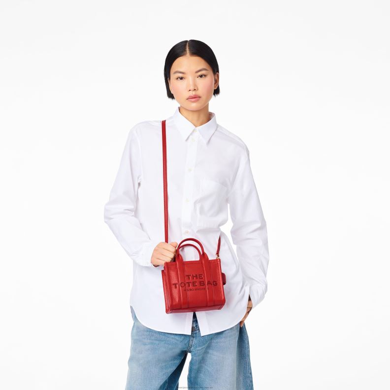 JLX8223 Marc Jacobs mikro-tote-väskan i läder