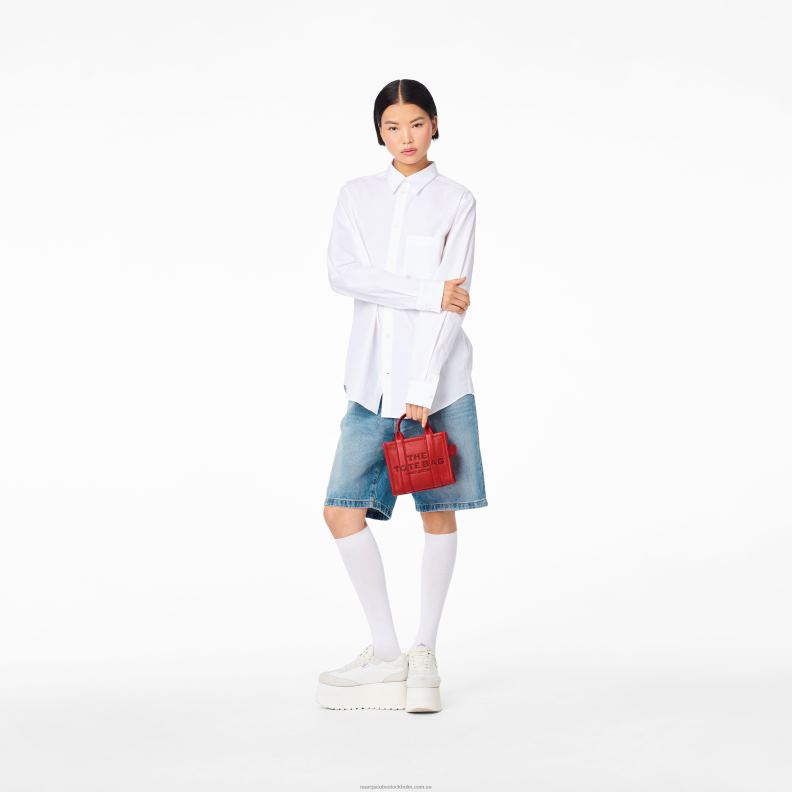 JLX8223 Marc Jacobs mikro-tote-väskan i läder