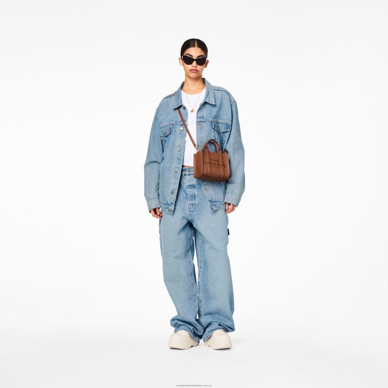 JLX8231 Marc Jacobs mikro-tote-väskan i läder