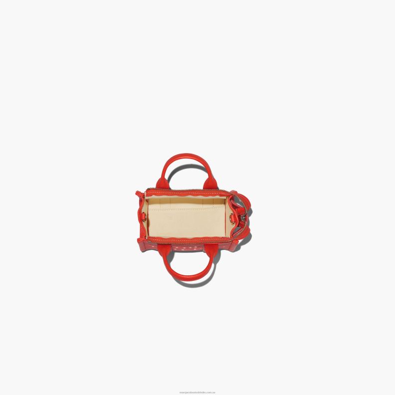 JLX823 Marc Jacobs mikro-tote-väskan i läder
