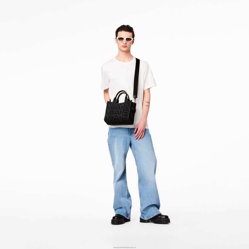 JLX8283 Marc Jacobs mini tygväska med konturmonogram