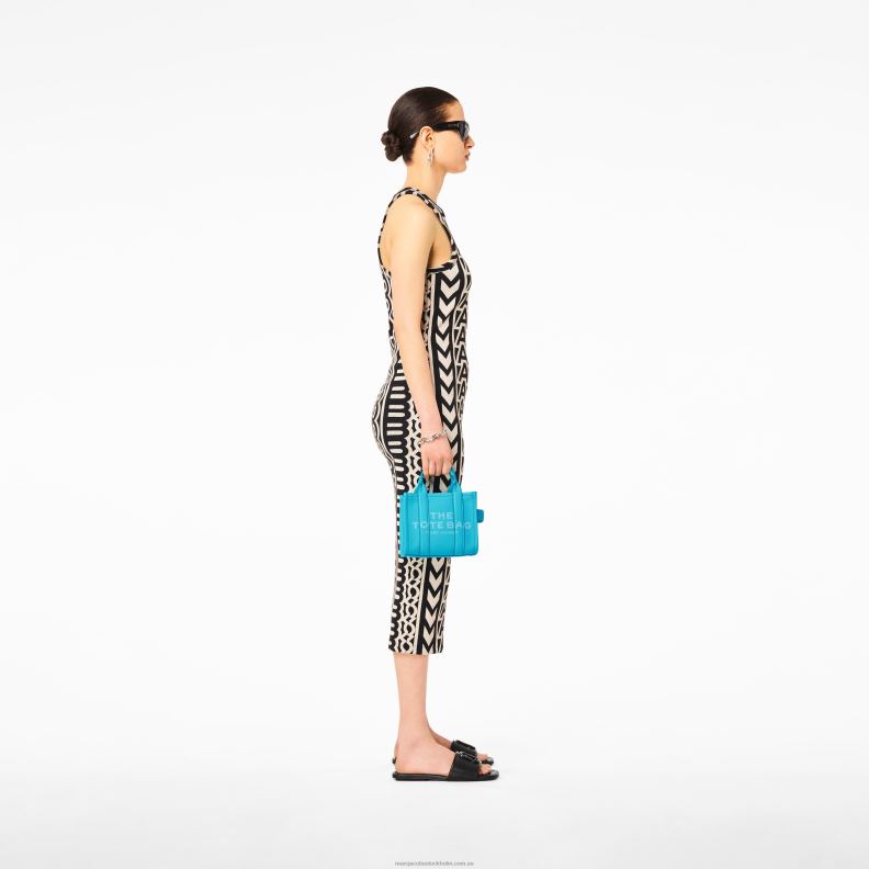 JLX829 Marc Jacobs mikro-tote-väskan i läder