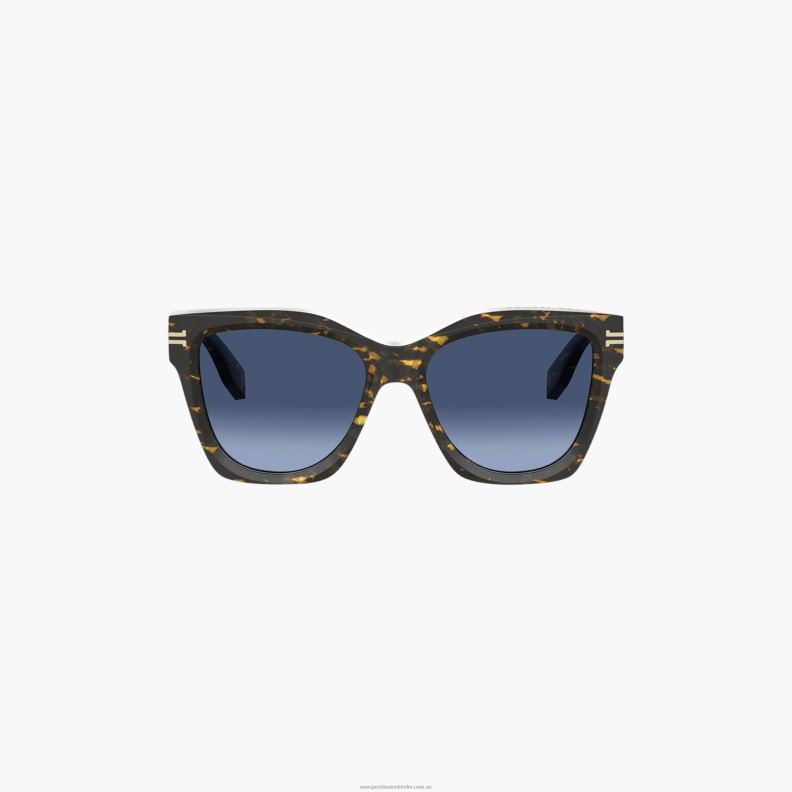 JLX82389 Marc Jacobs ikon kant överdimensionerade fyrkantiga solglasögon