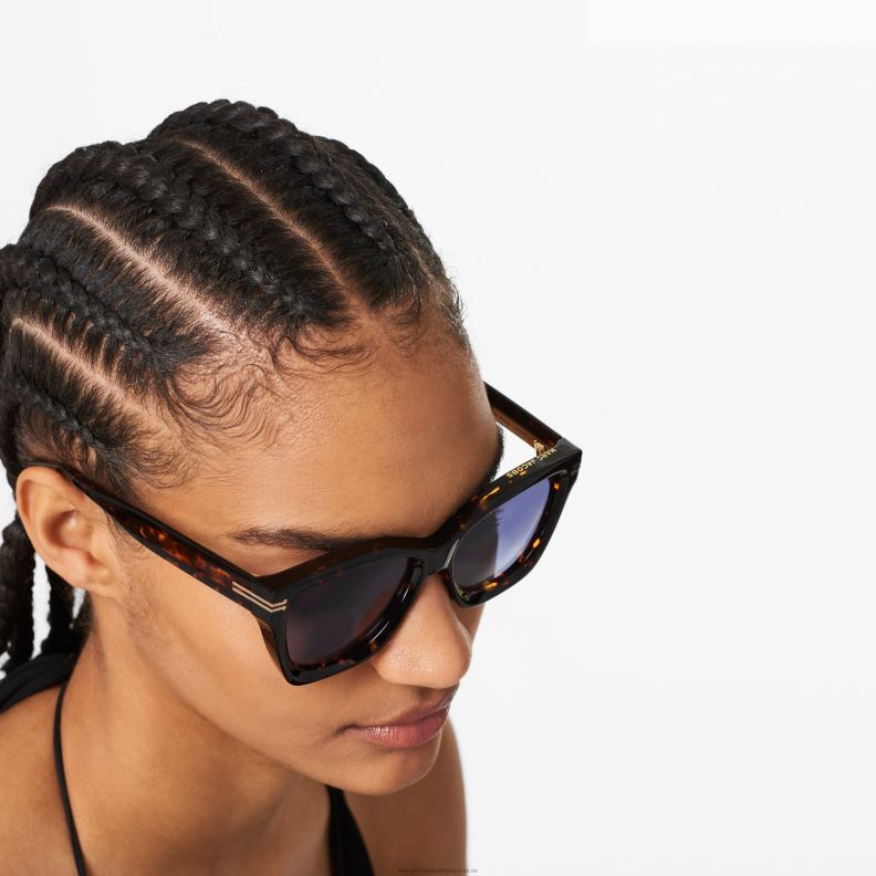 JLX82389 Marc Jacobs ikon kant överdimensionerade fyrkantiga solglasögon