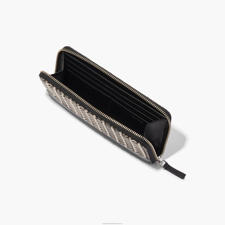 JLX82256 Marc Jacobs monogram jacquard kontinental plånbok