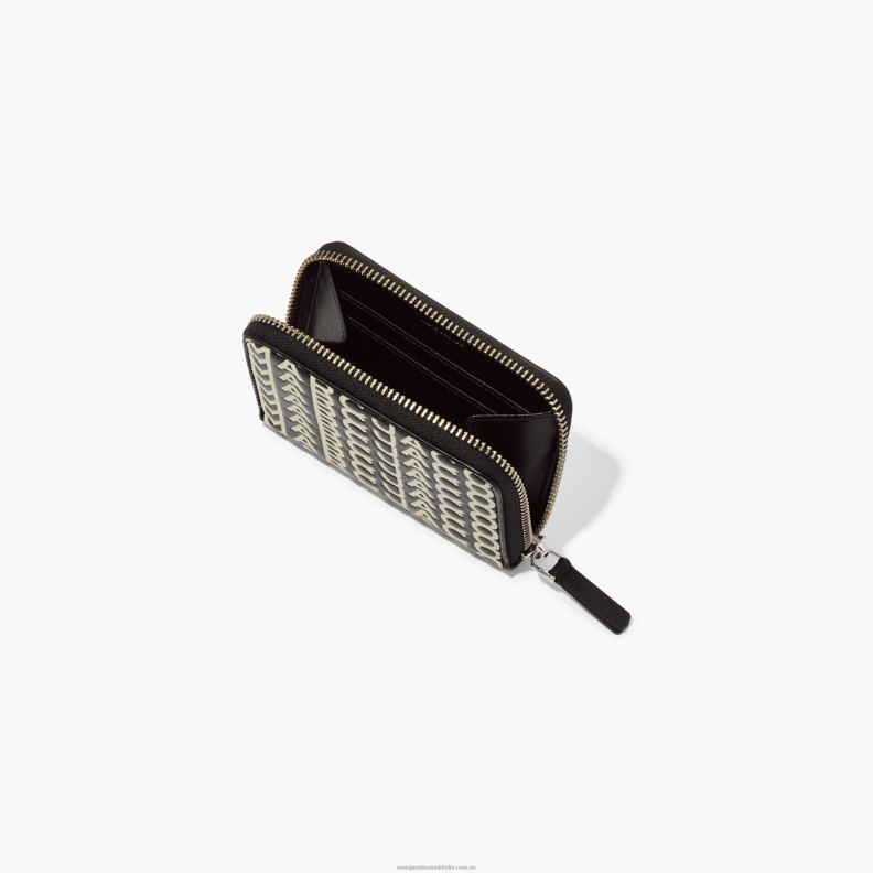 JLX82304 Marc Jacobs dragkedja i monogramläder runt plånboken